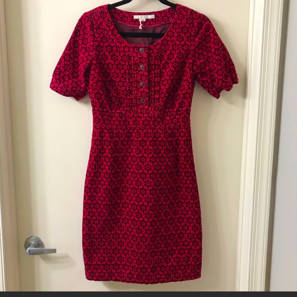Boden Velvet Patterned Dress SZ US 4R